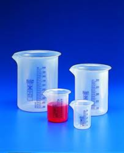Beher Plastik PP Mat mavi taksimatlı 25 ml